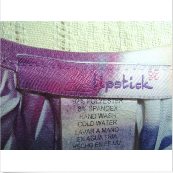 Lipstick Womens Multi-Colored Blouse Size S - Picture 3 of 4